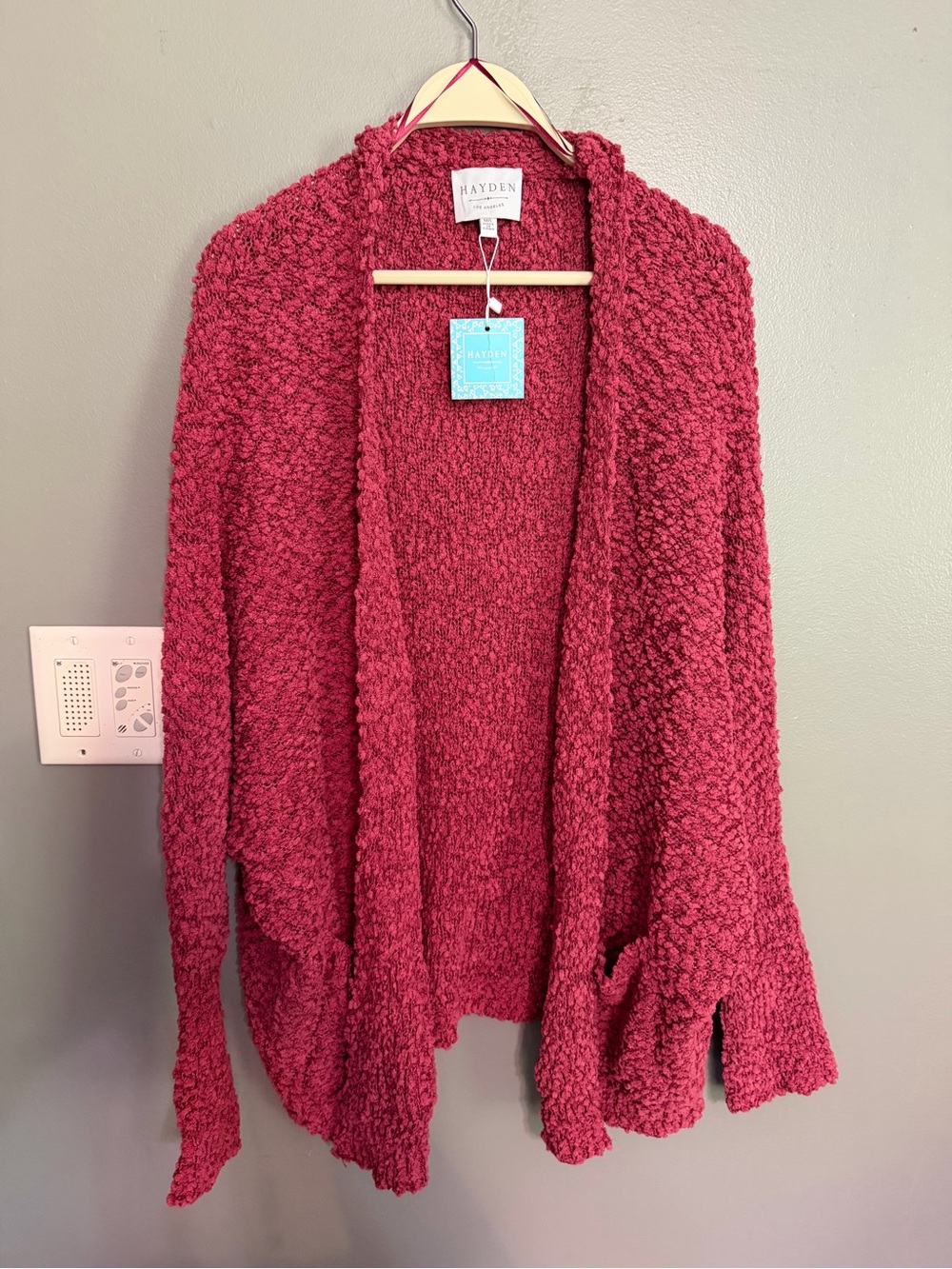 NWT Hayden Los Angeles Popcorn Knit Cozy Cardigan M/L